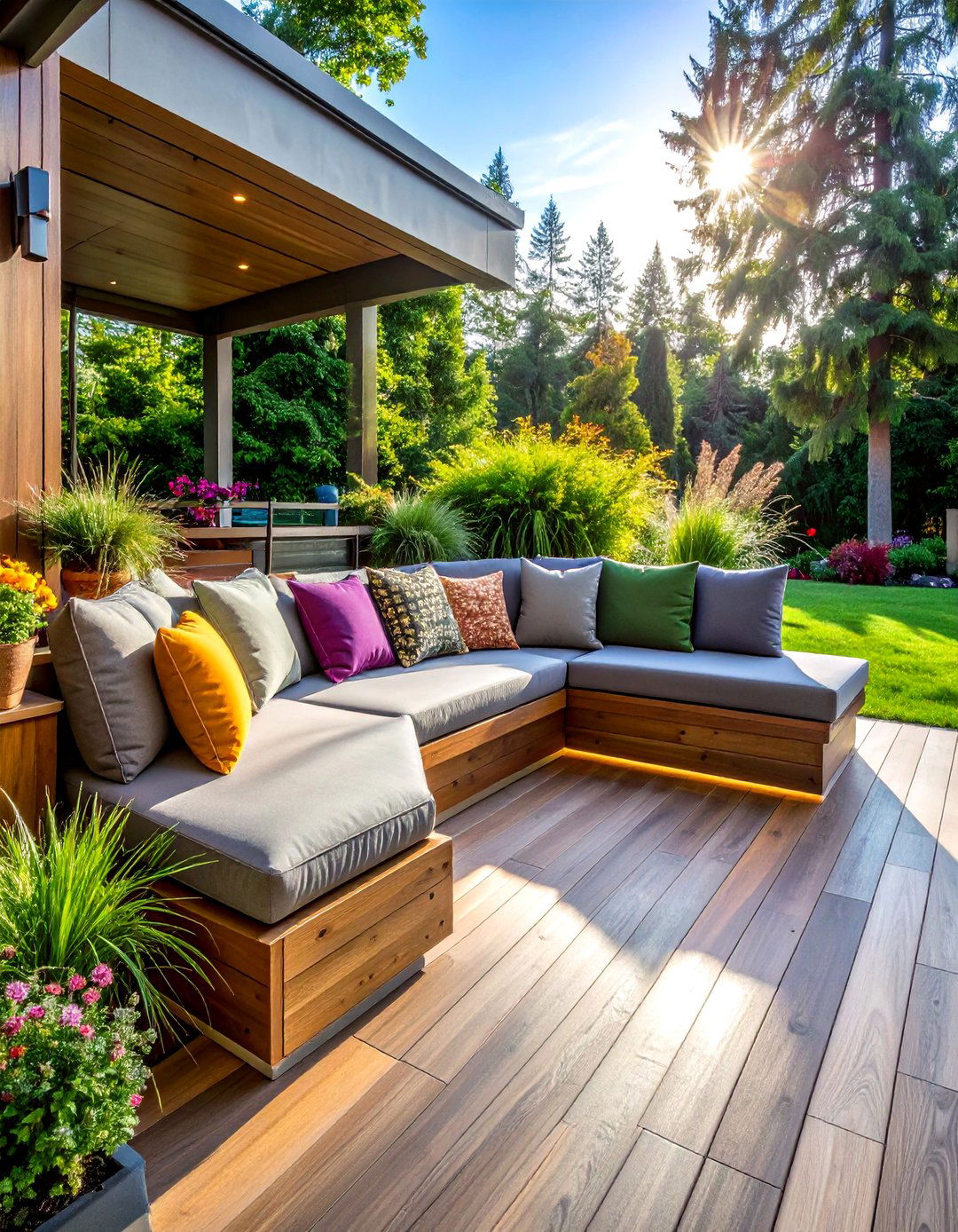 Built In Seating - 30 outdoor decor ideas