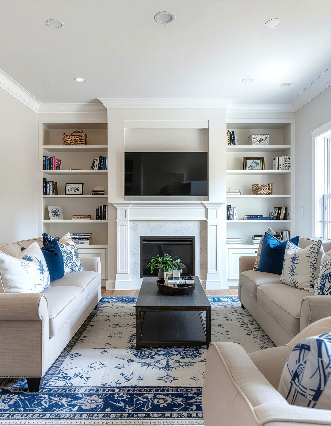 Built In Shelves Fireplace - 30 living room linear fireplace ideas