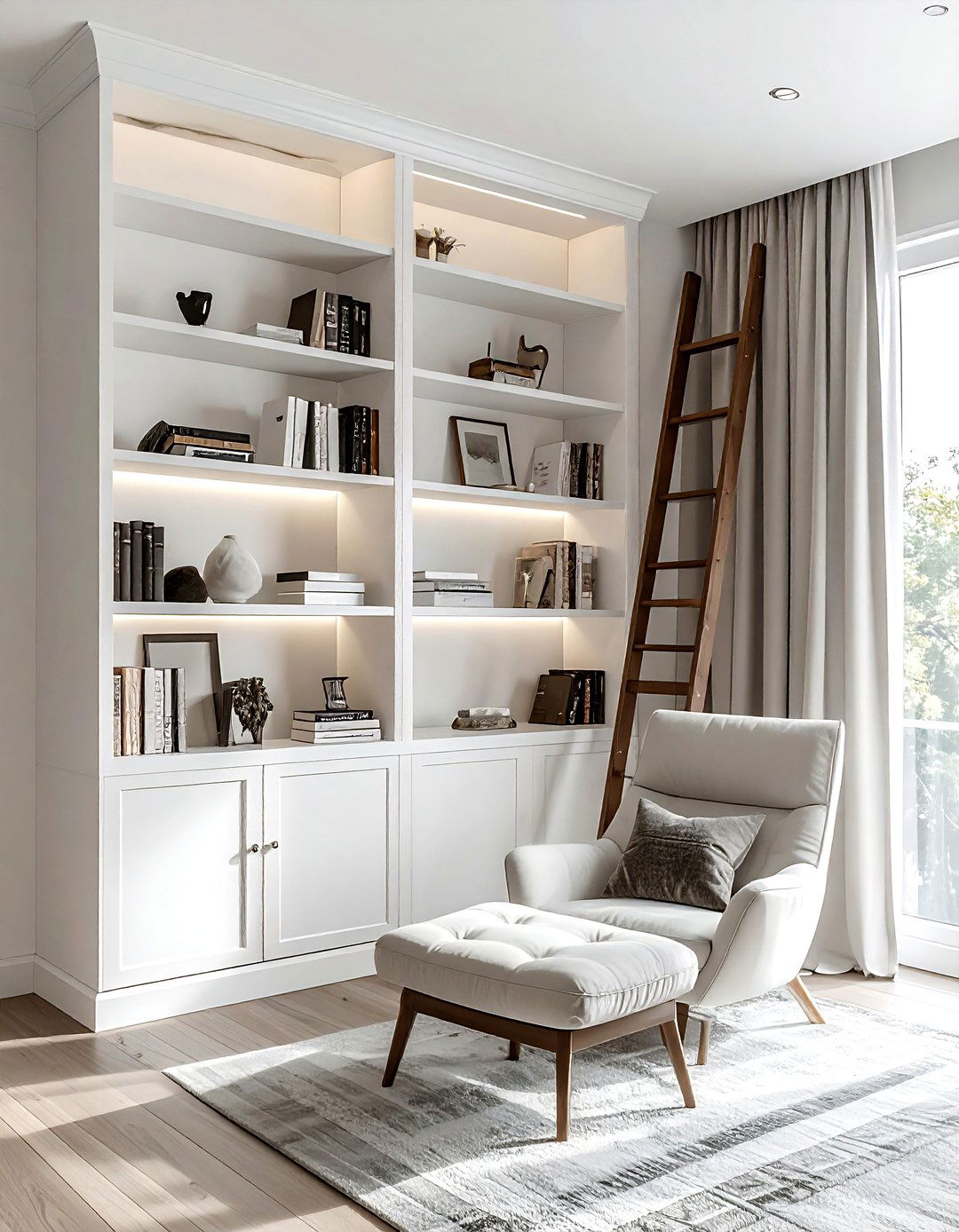 Built In Shelving - 30 living room luxury furniture ideas