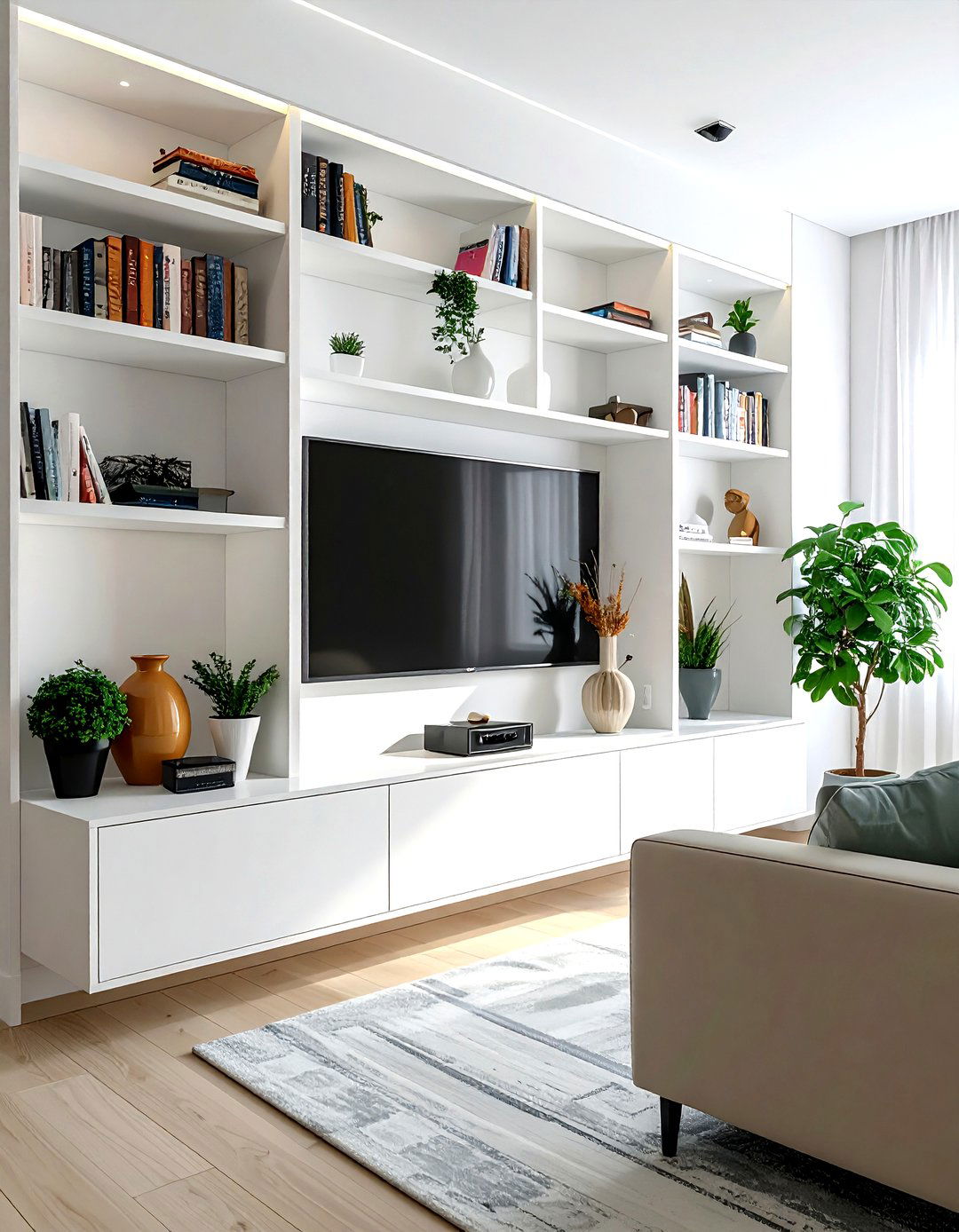 Built In Shelving Around Tv - 30 living room tv ideas