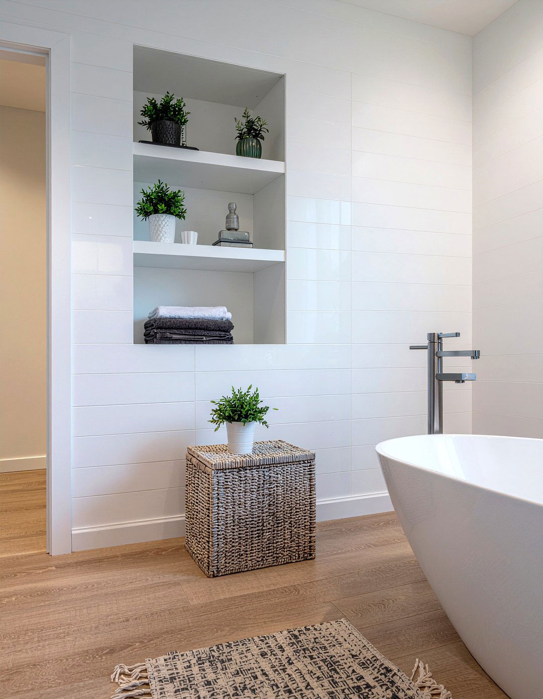 Built In Shelving - 30 bathroom storage ideas