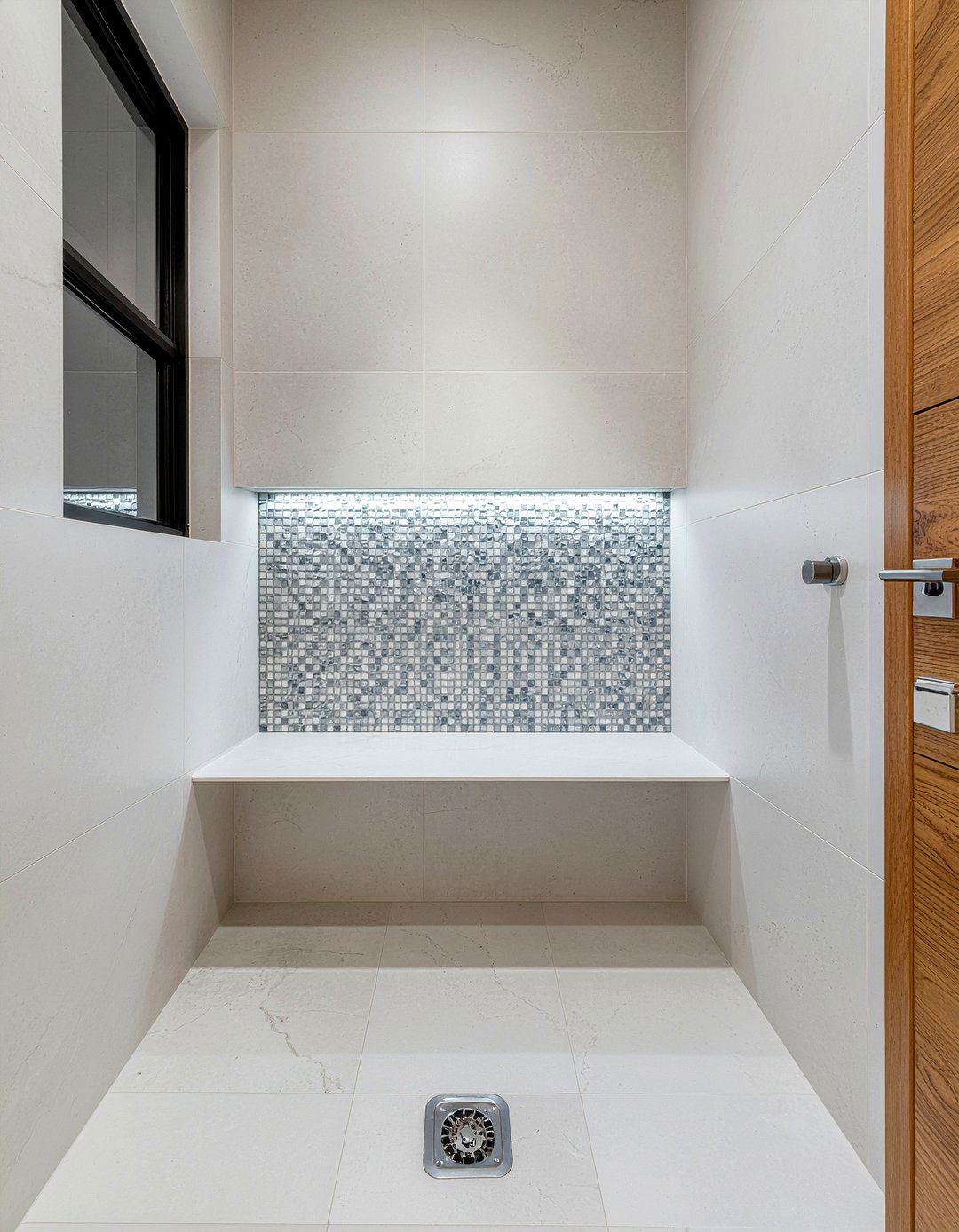 Built In Shower Niche - 30 new construction bathroom ideas