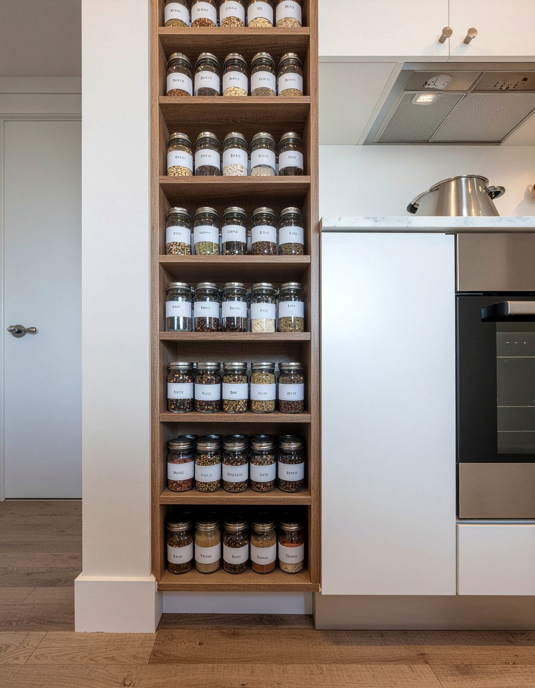 Built In Spice Rack - 30 clutter-free kitchen ideas
