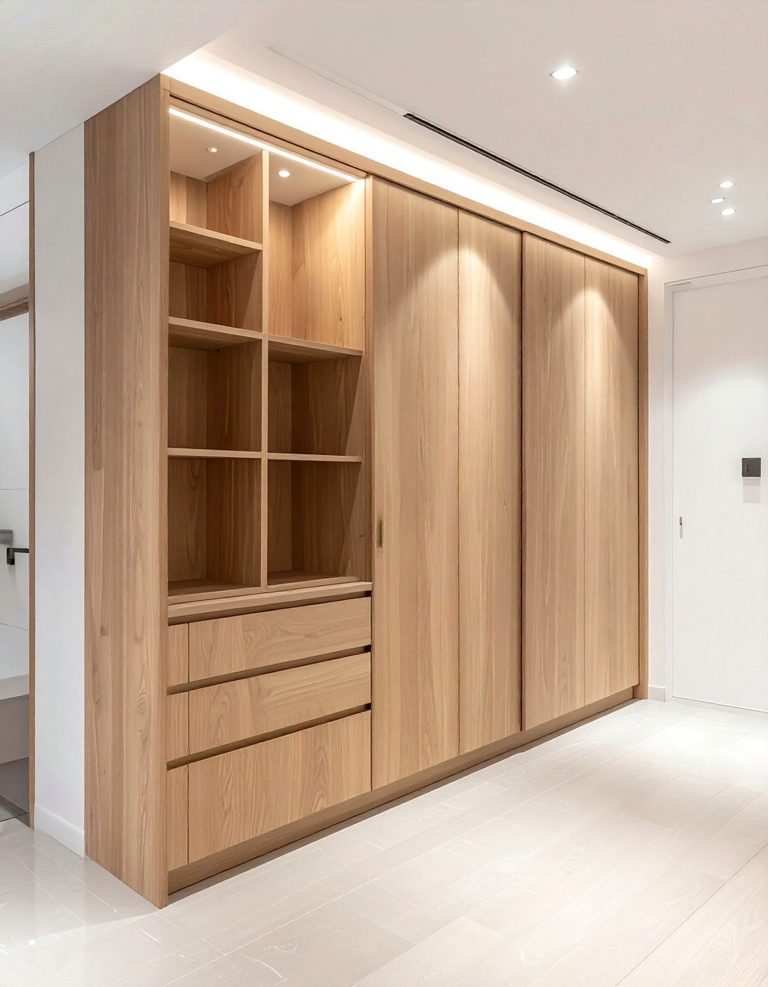 Built In Storage Cabinet - 30 Japanese minimalist decor ideas