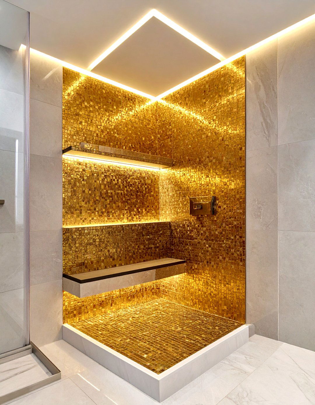 Built In Storage Niche - 30 bespoke bathroom ideas