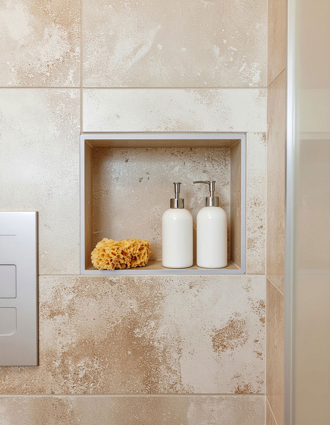 Built In Storage Niche - 30 bathroom character ideas