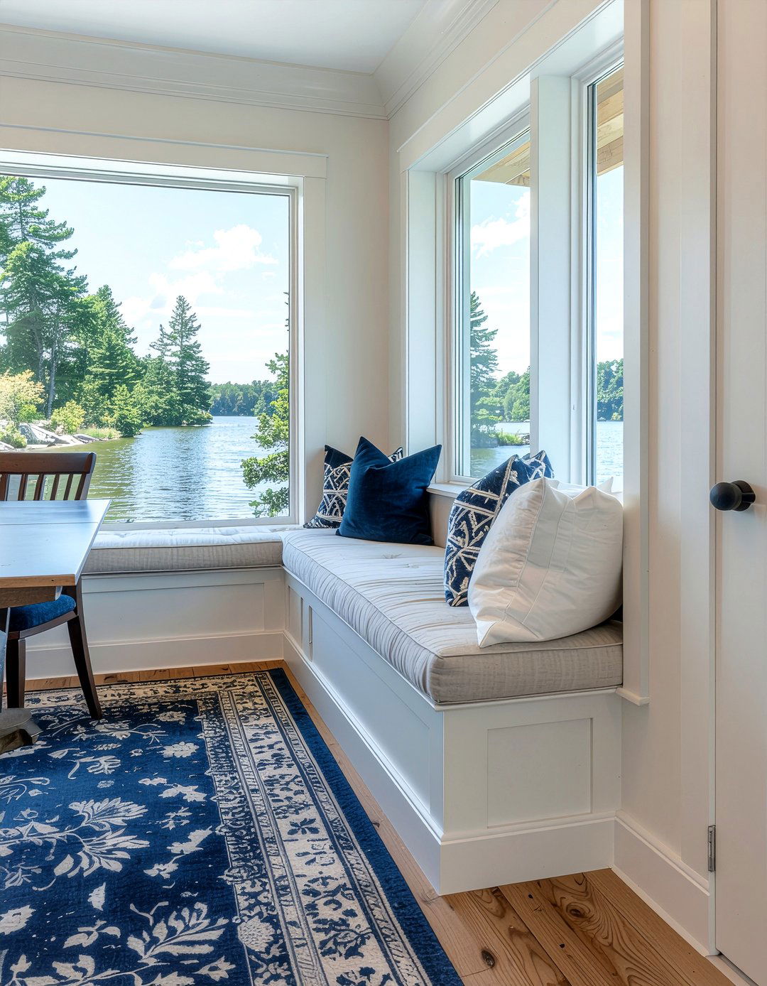 Built In Window Seat - 30 lake house dining room ideas