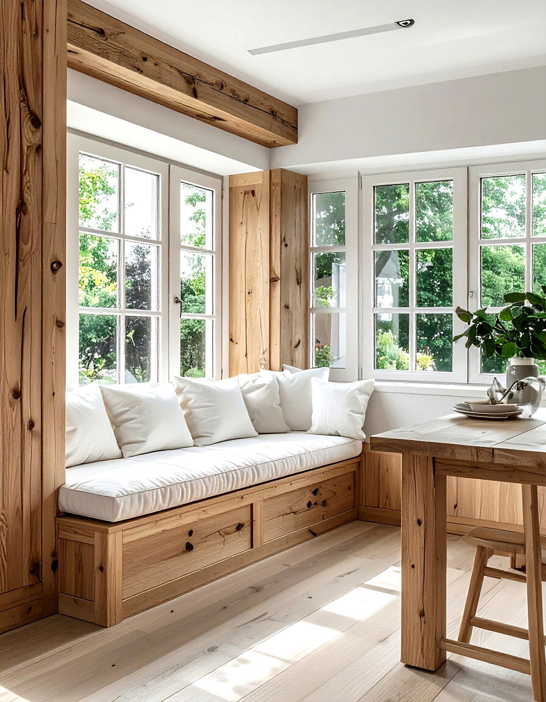 Built In Wood Window Bench - 30 wood dining bench ideas