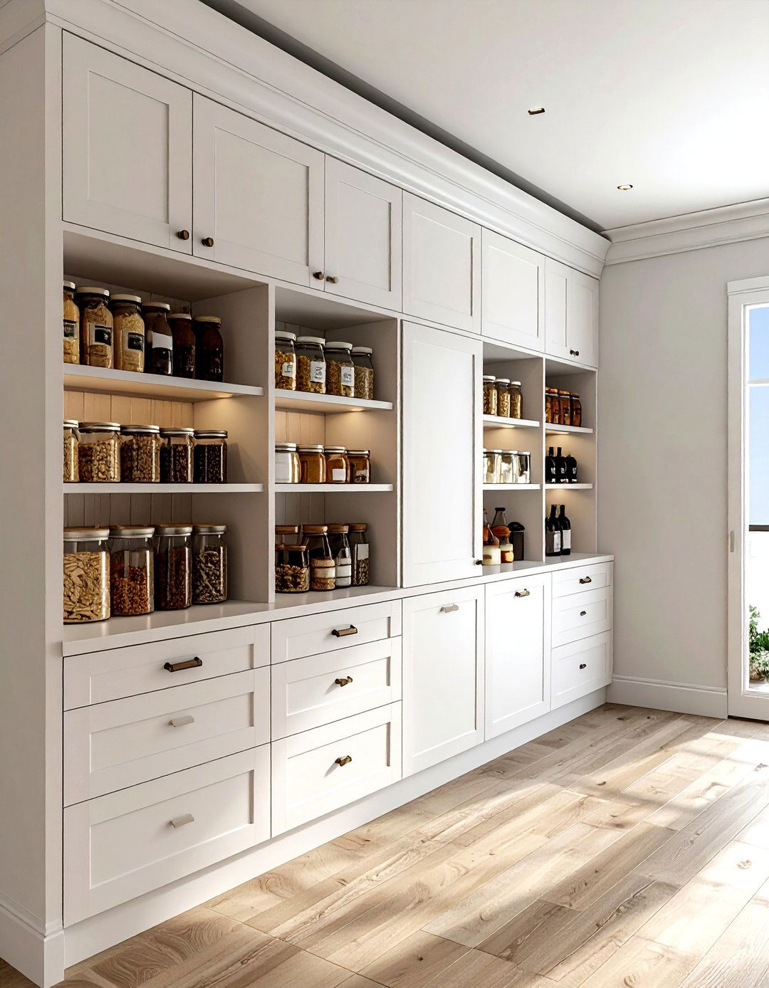Built in Larder Wall - 30 kitchen wall storage ideas