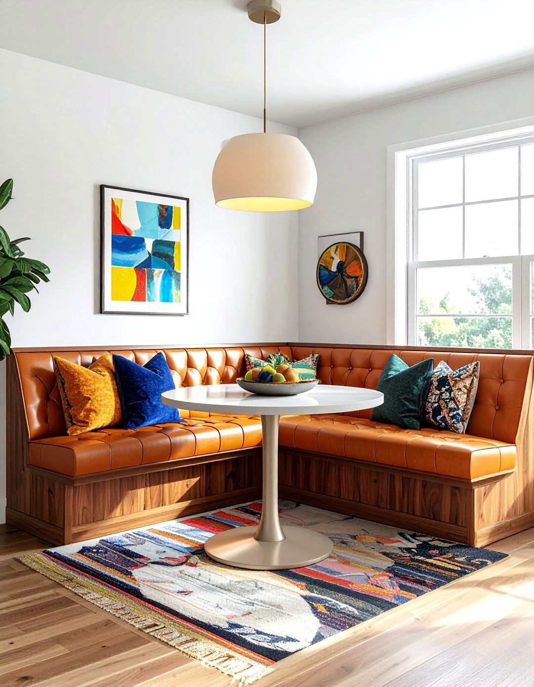 Built in banquette seating - 30 mid-century modern dining room ideas