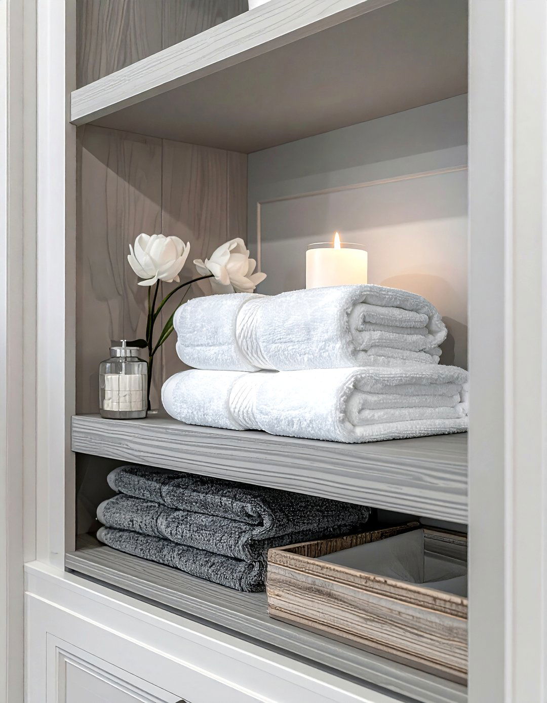 Built in bathroom cubby - 30 bathroom vertical storage ideas