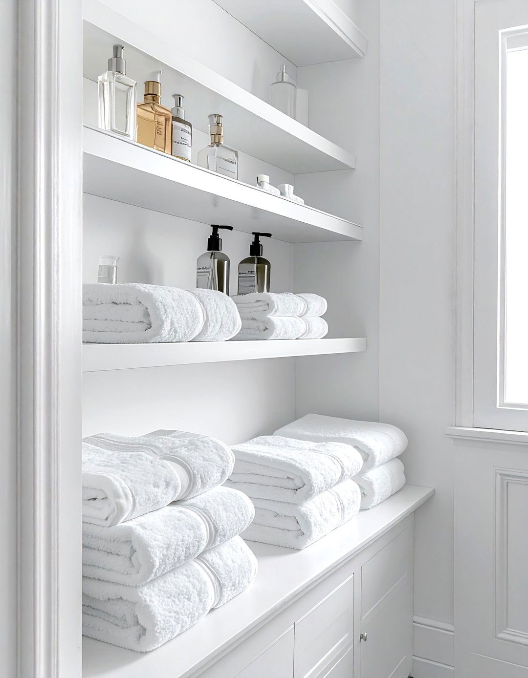 Built in bathroom shelving - 30 vintage bathroom ideas