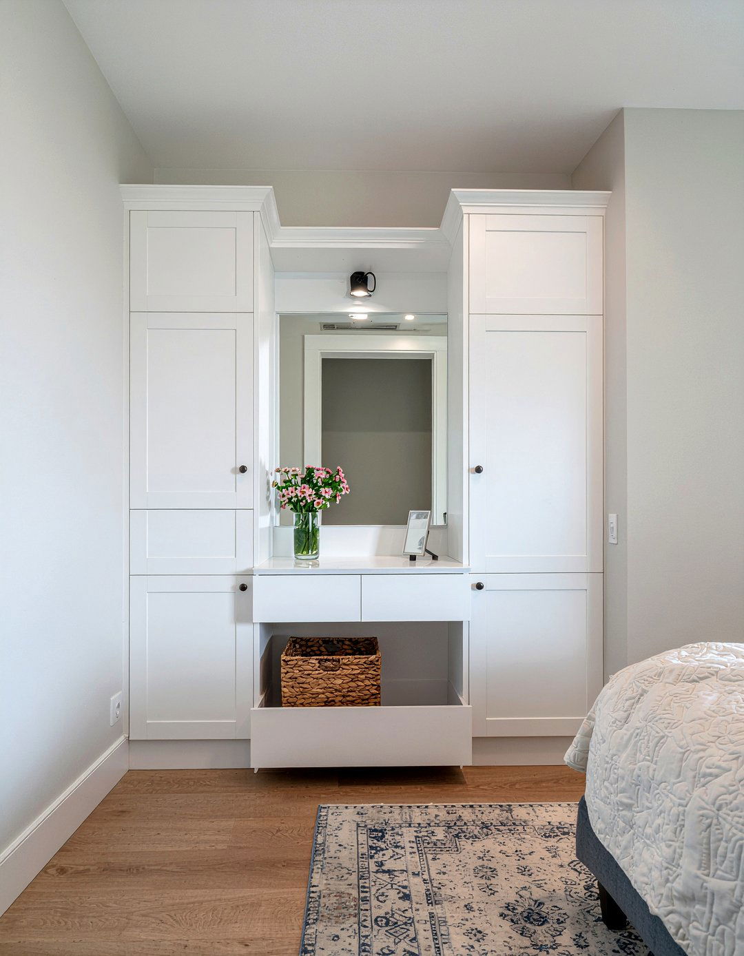 Built in bedroom vanity - 30 bedroom makeup vanities