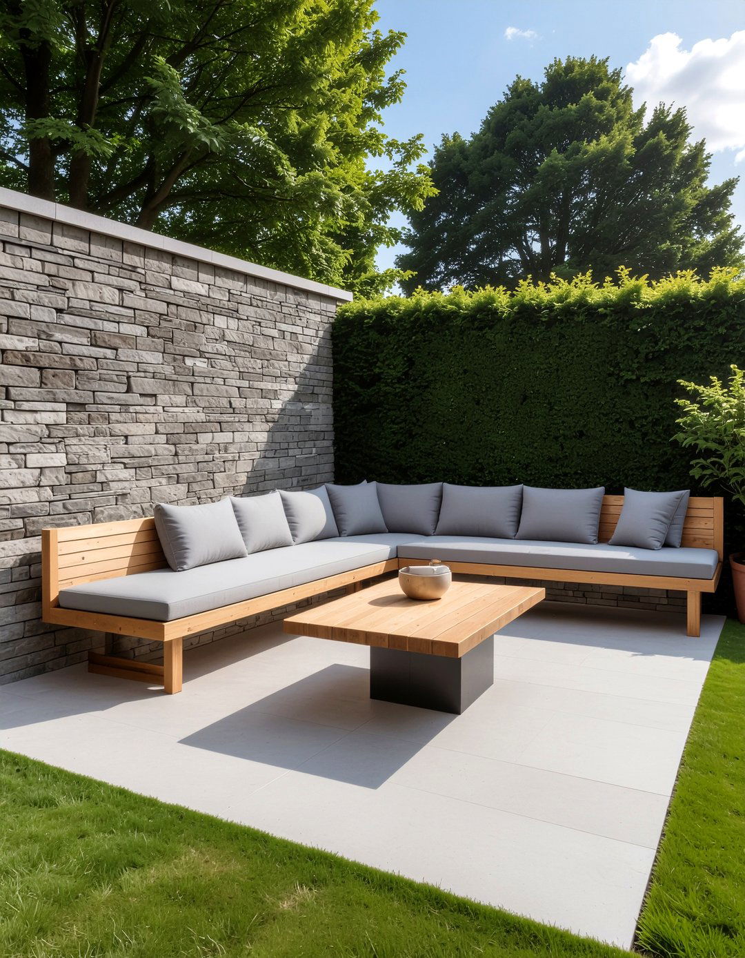 Built in bench seating - 30 garden dining ideas