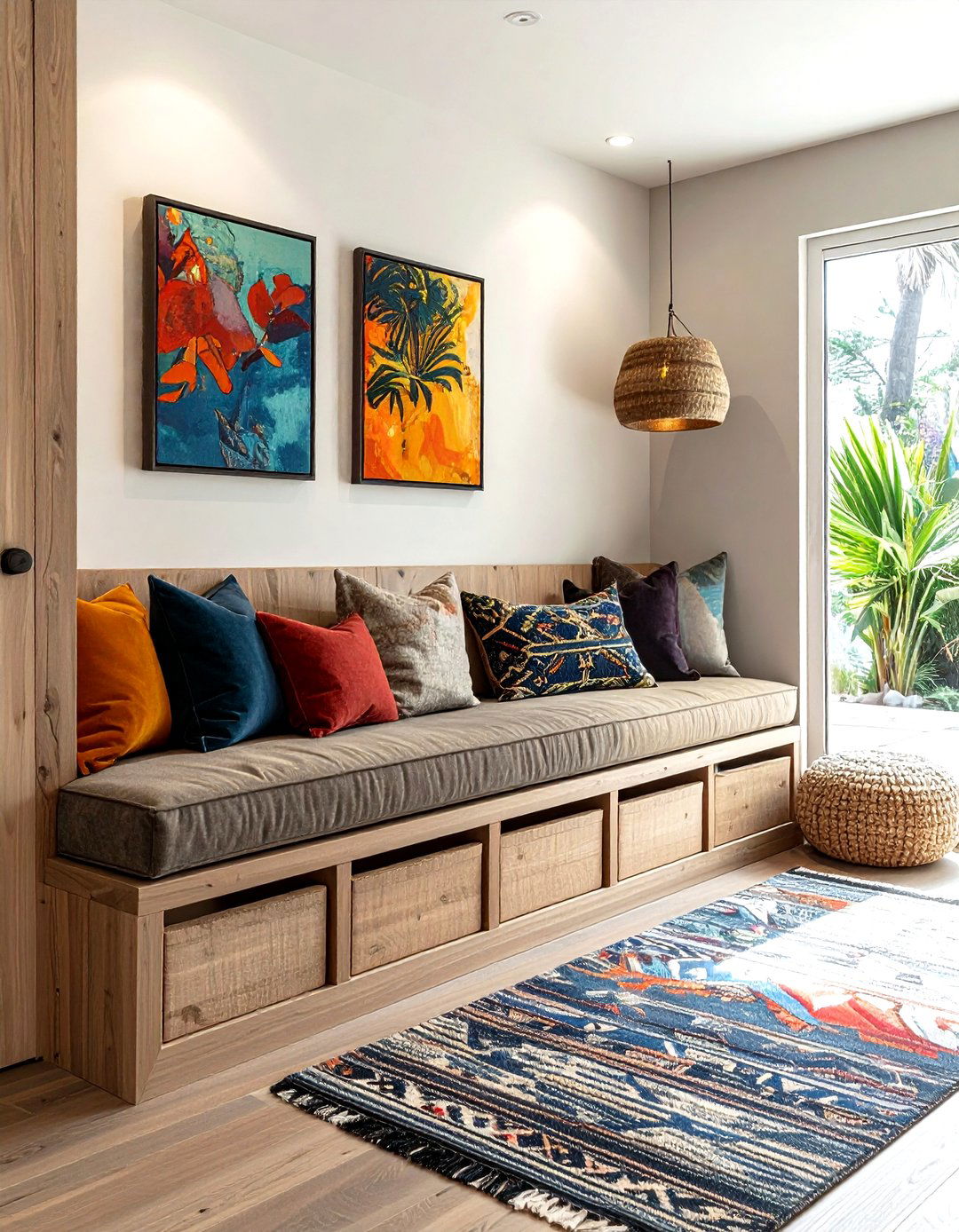 Built in bench seating - 30 living room built-in ideas