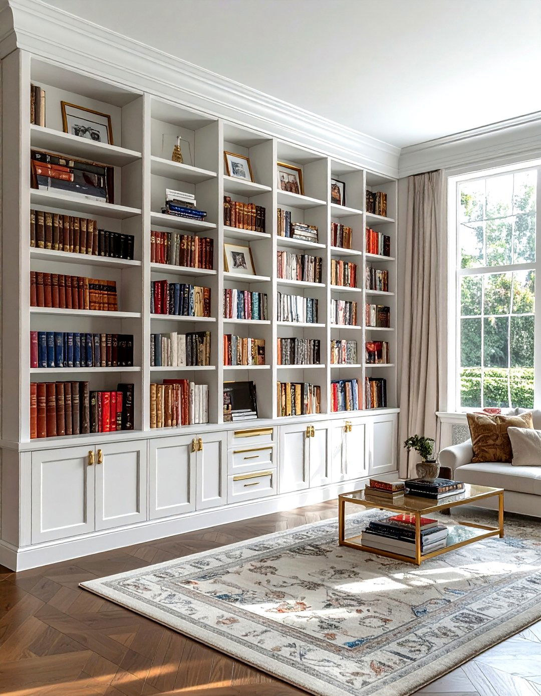Built in bookcases - 30 living room storage hacks