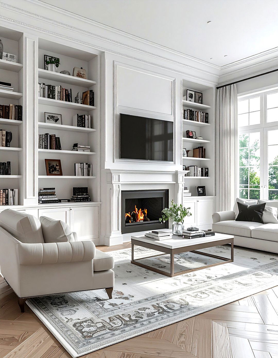 Built in bookcases - 30 living room hacks