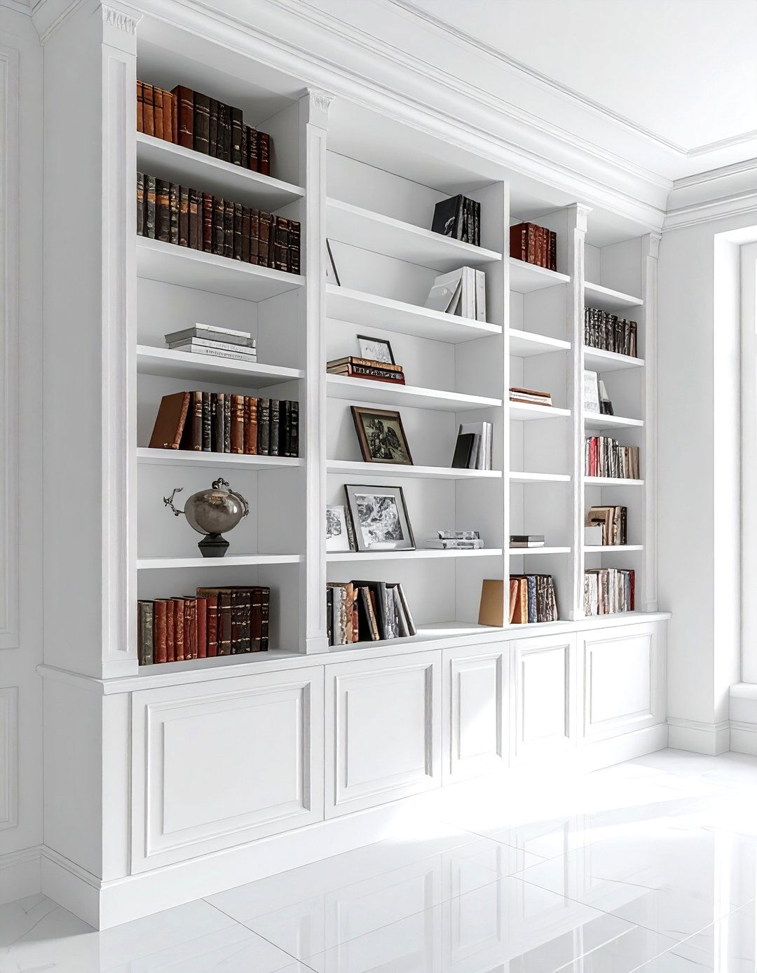 Built in bookshelf - 30 living room hosting ideas