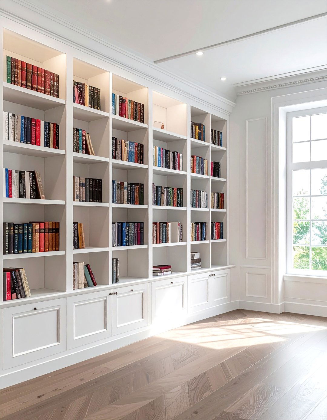 Built in bookshelf backing - 30 beadboard ideas