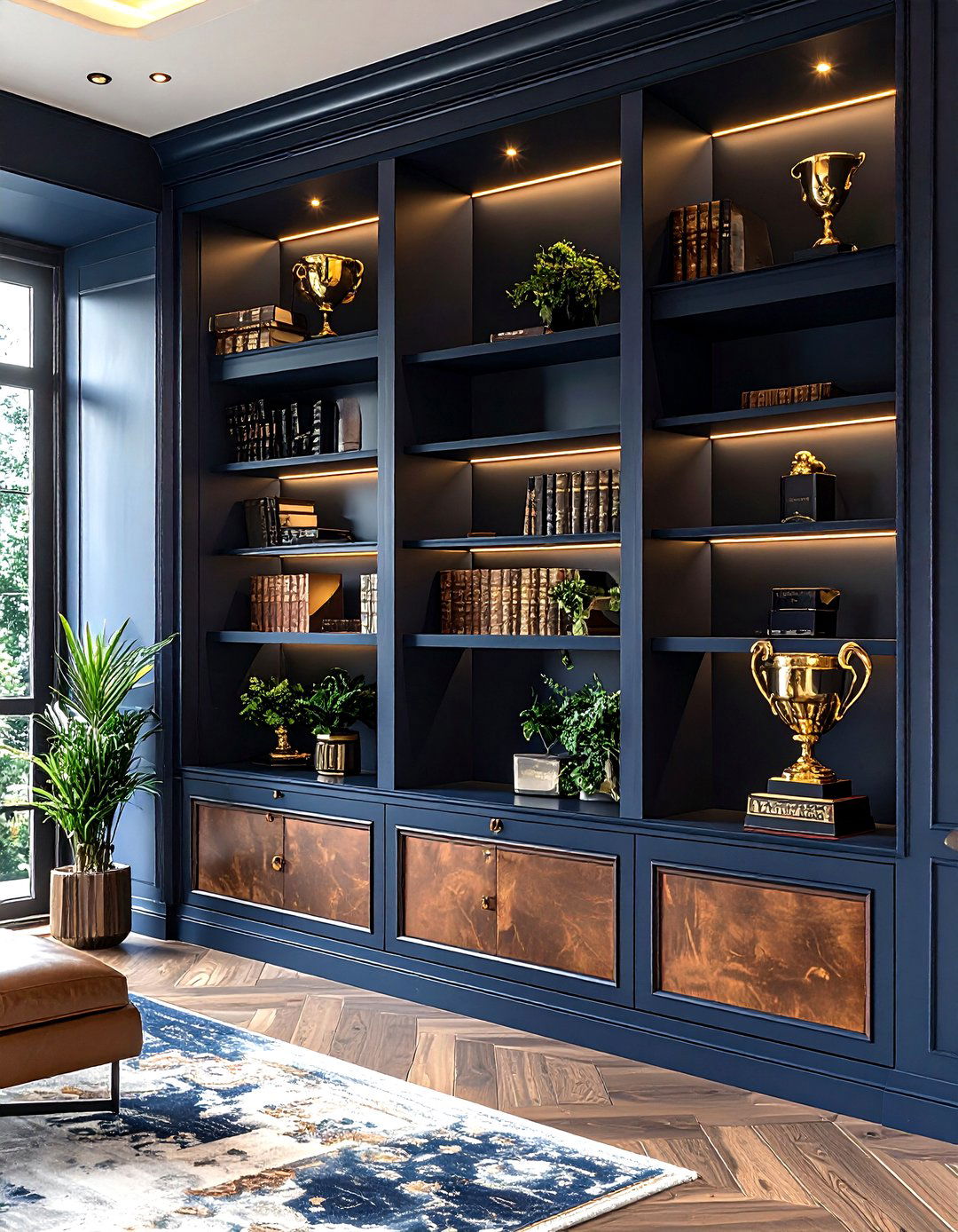 Built in bookshelf display - 30 award display ideas