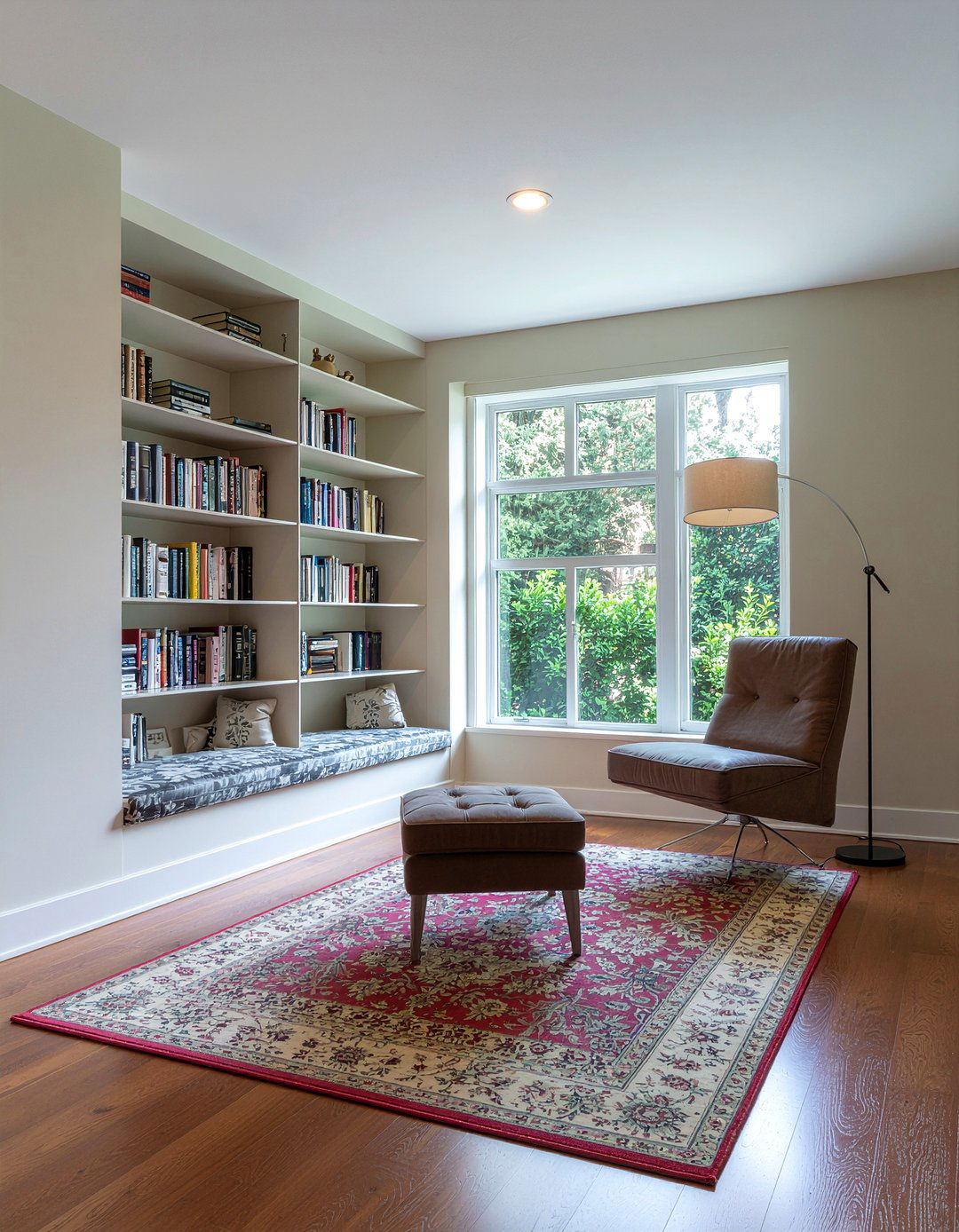 Built in bookshelf living room - 30 model home living room ideas