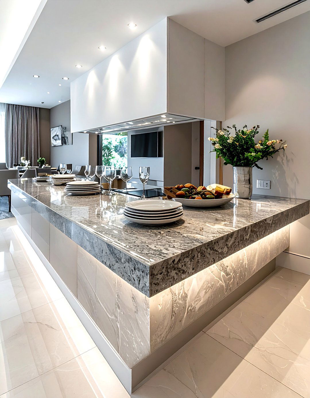 Built in buffet ledge - 30 pass-through dining room ideas