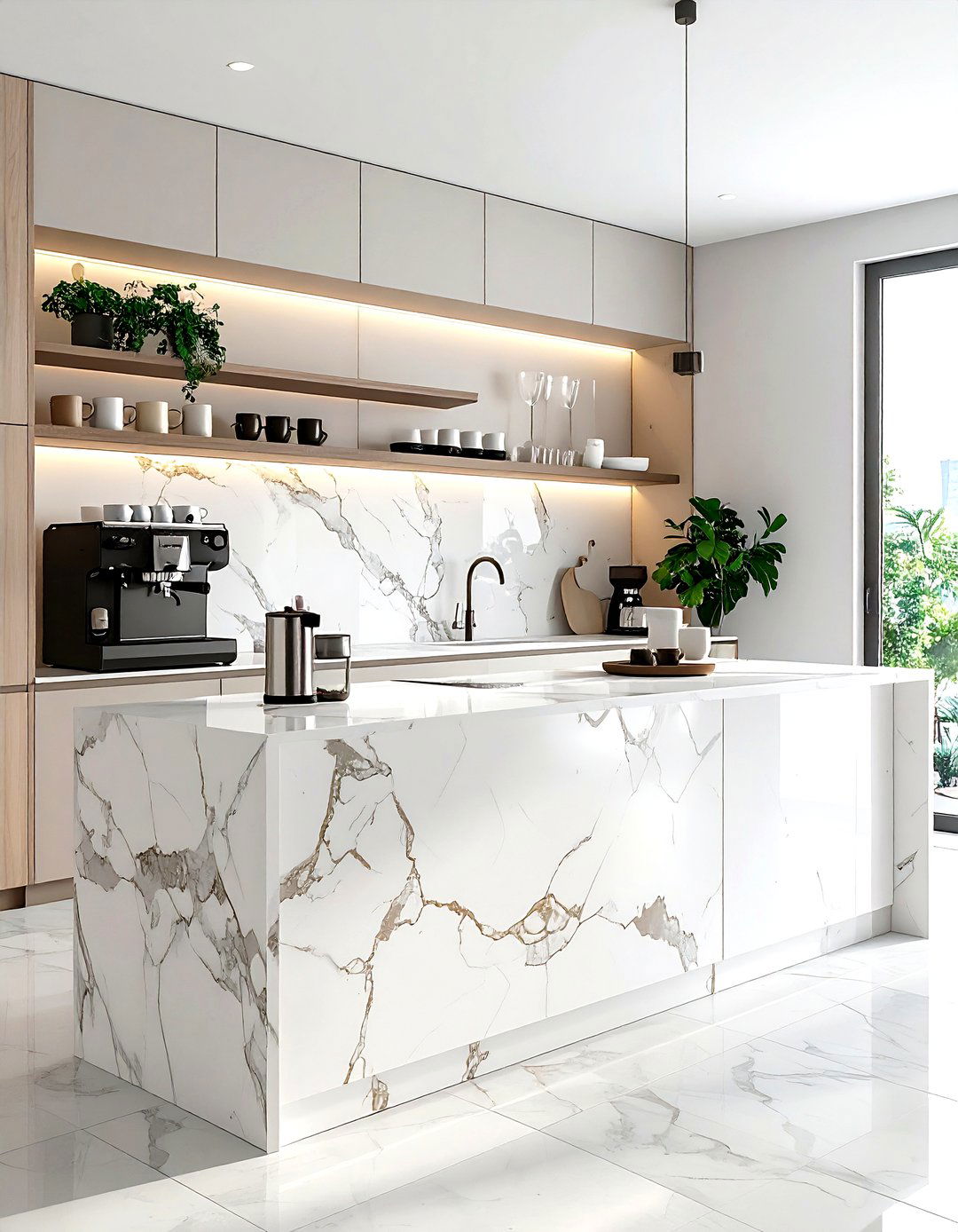 Built in coffee station - 30 kitchen character ideas