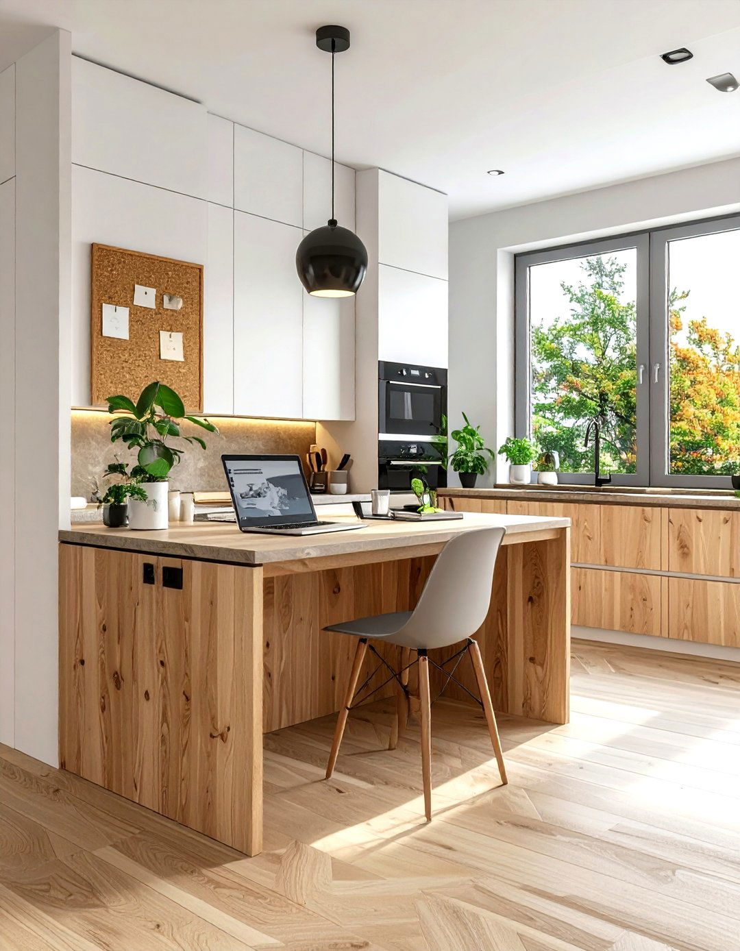 Built in desk command center - 30 kitchen charging station ideas