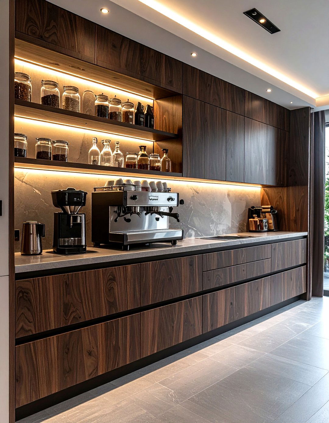 Built in espresso machine cabinet - 30 coffee bar kitchen ideas