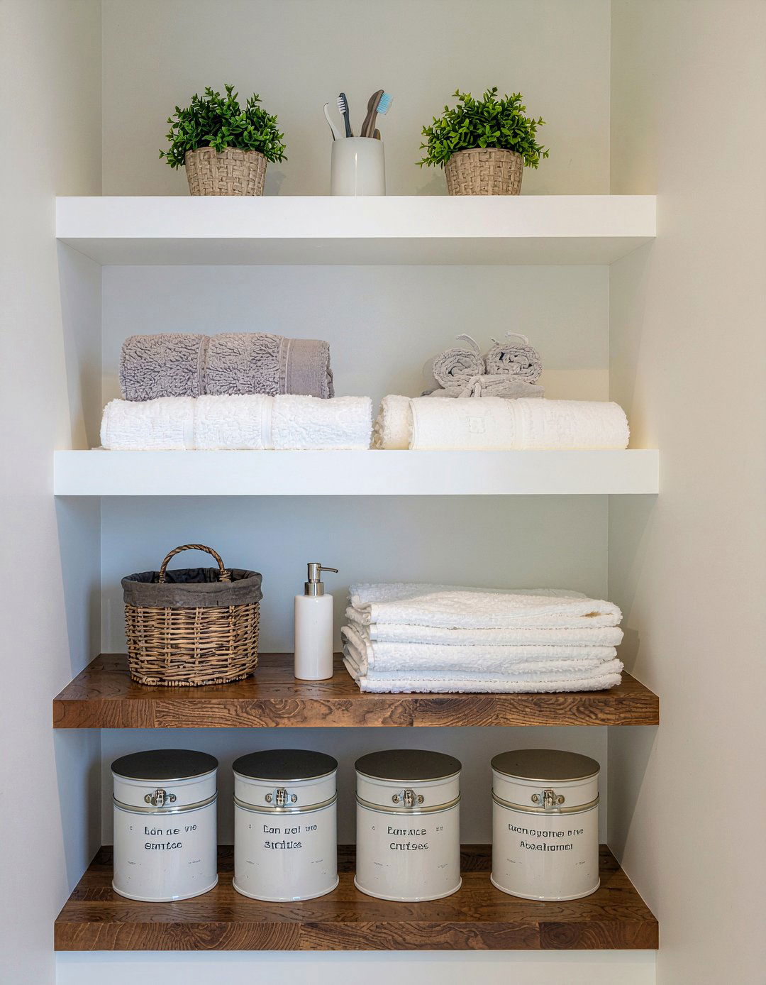 Built in ladder shelf - 30 bathroom ladder shelf ideas