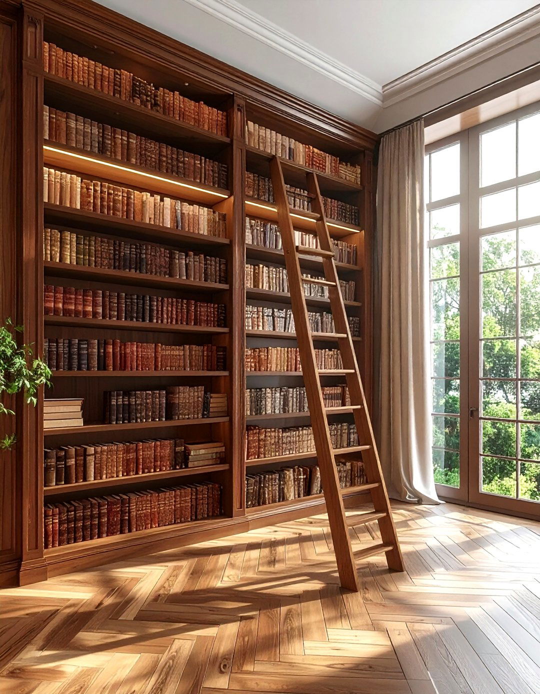 Built in library wall - 30 book decor ideas_1