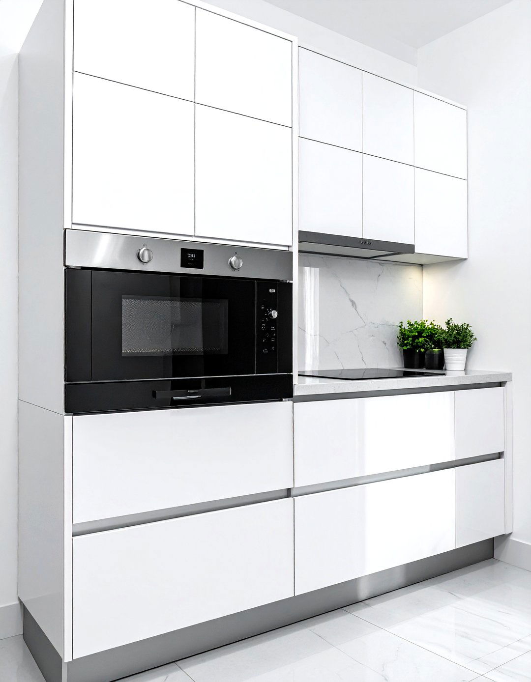 Built in microwave cabinet - 30 kitchen built-in storage ideas