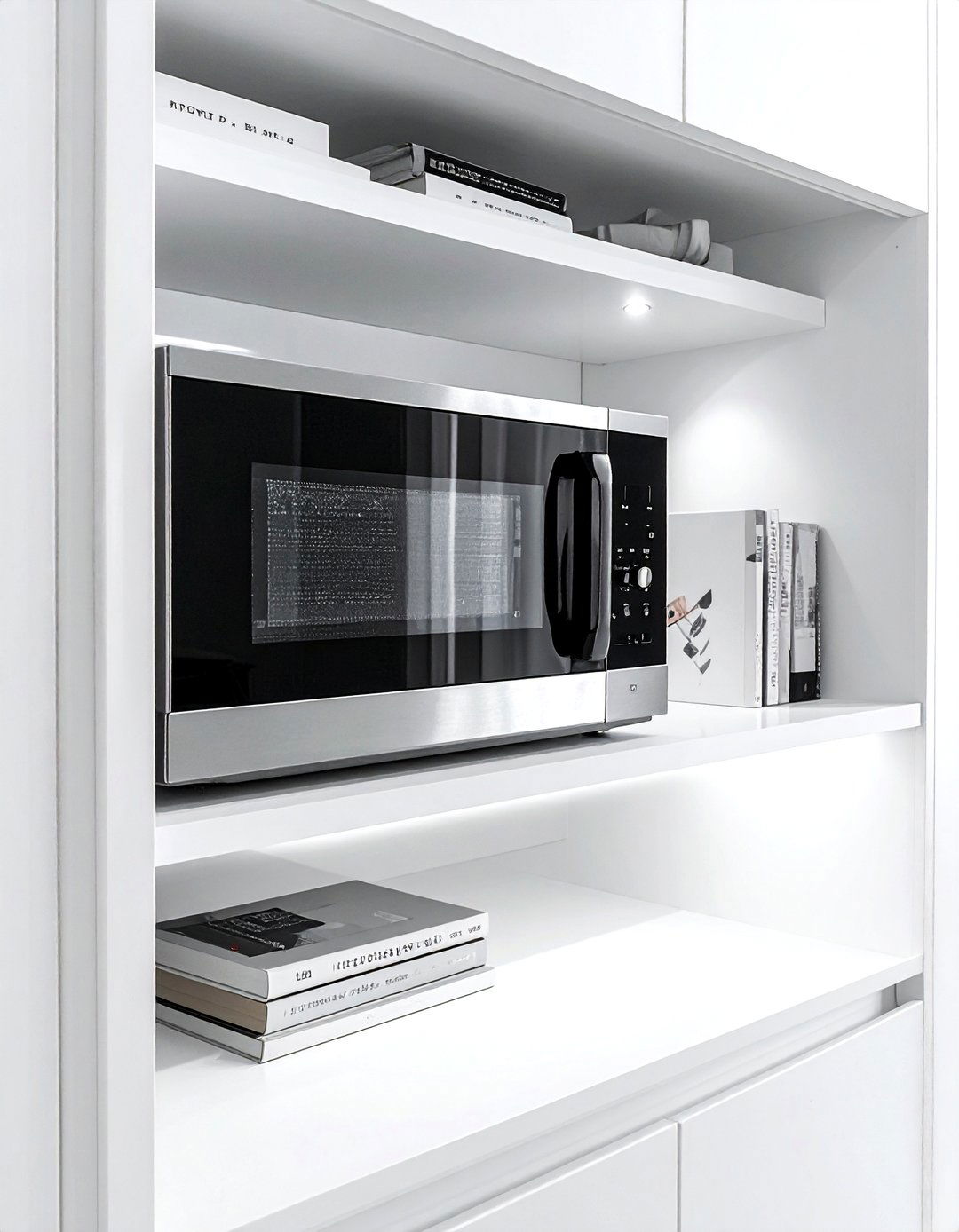 Built in microwave shelf - 30 DIY kitchen ideas