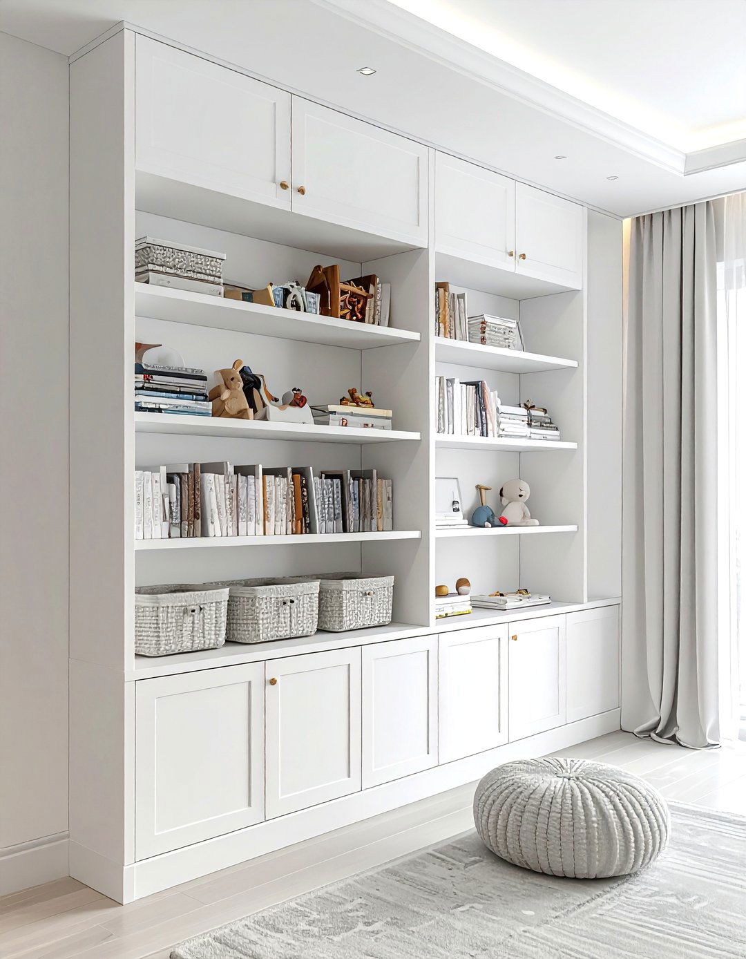 Built in nursery wall shelves - 30 nursery shelf ideas