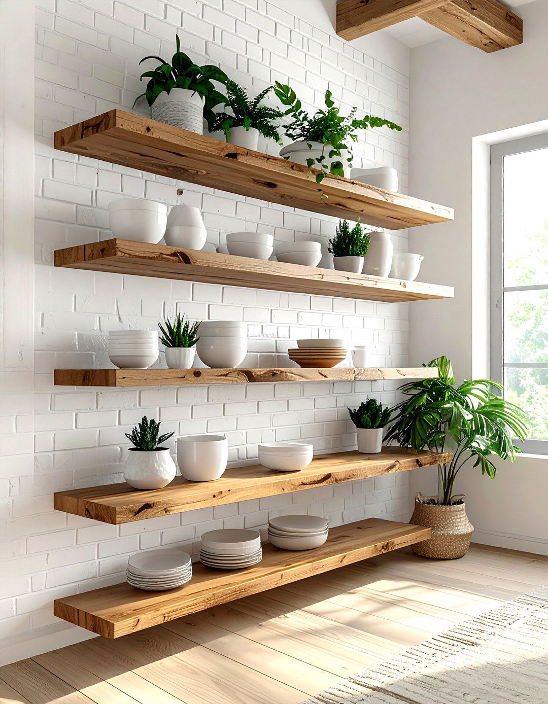 Built in open shelving unit - 30 kitchen built-in storage ideas