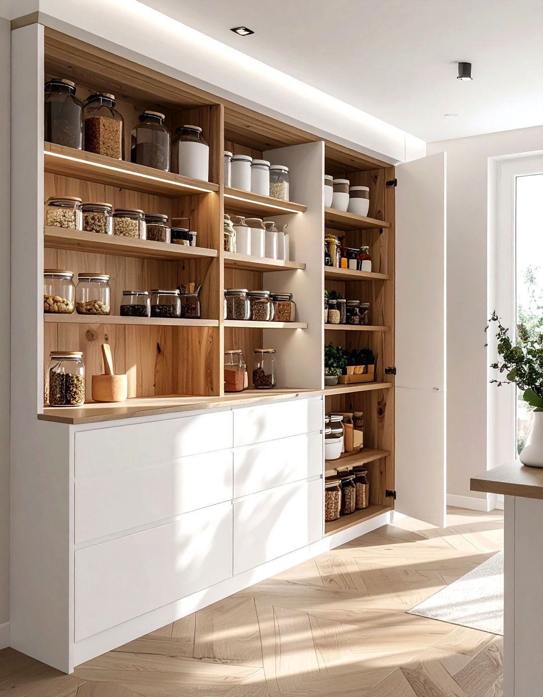 Built in pantry cabinet - 30 Nordic kitchen ideas