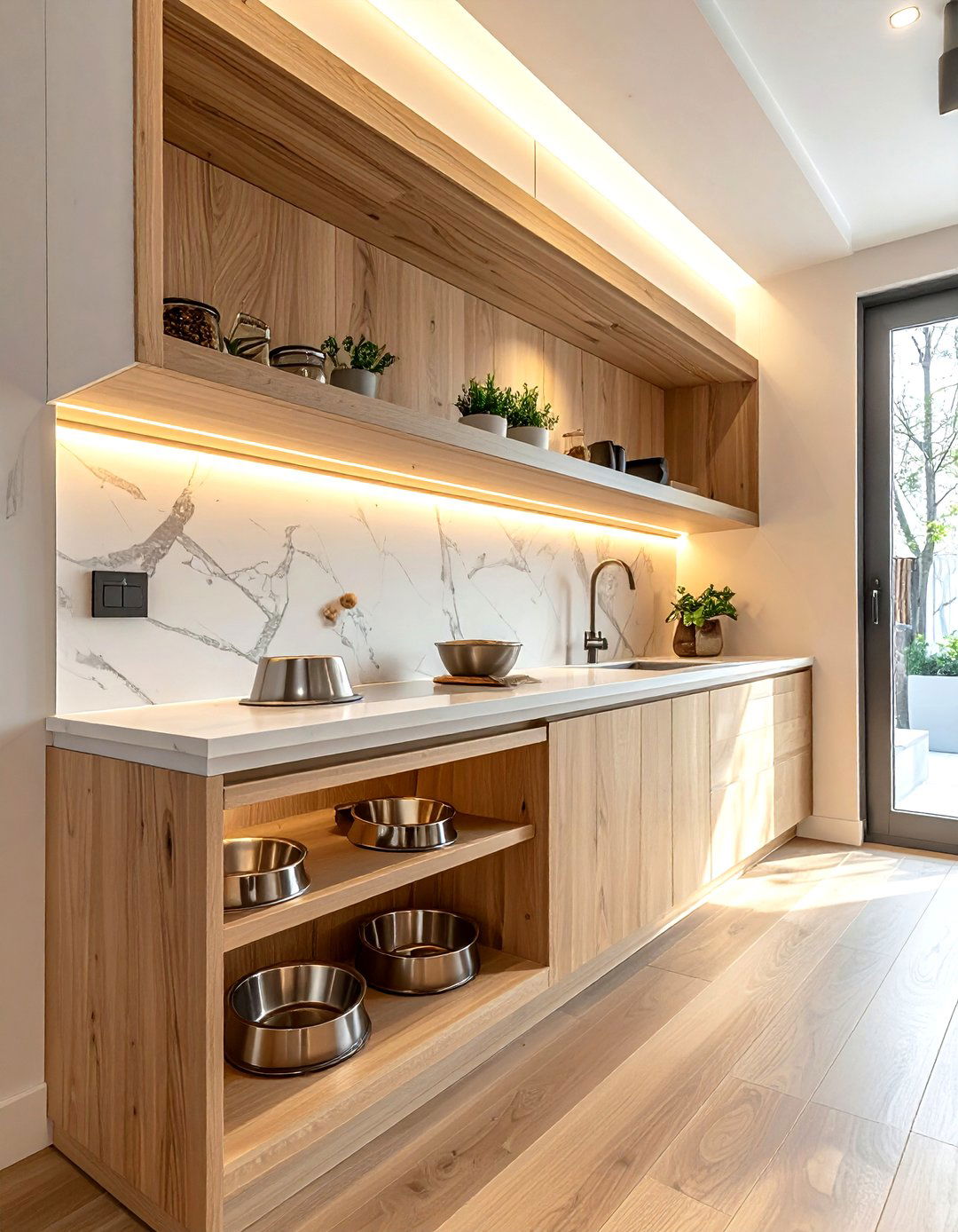 Built in pet feeding station - 30 kitchen built-in storage ideas