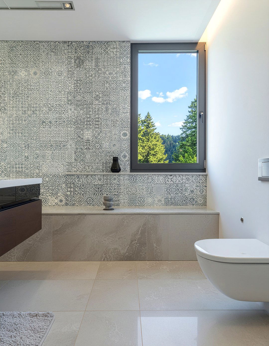 Built in picture rail bathroom - 30 bathroom picture rail ideas