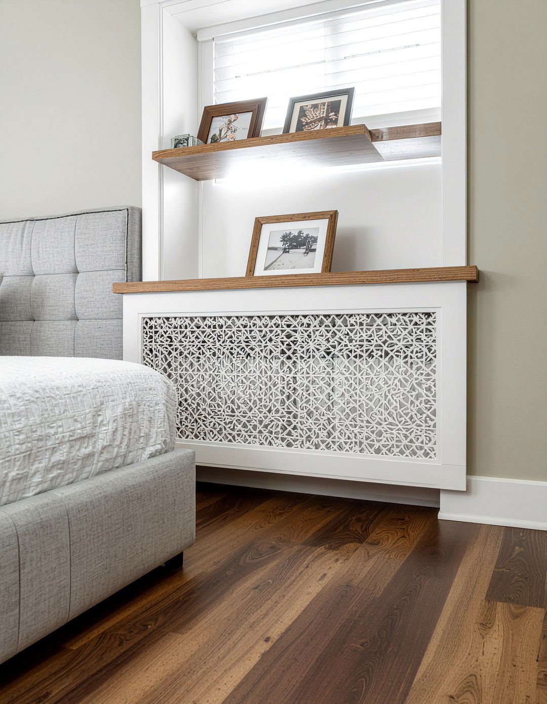 Built in radiator cover - 30 bedroom built-in ideas