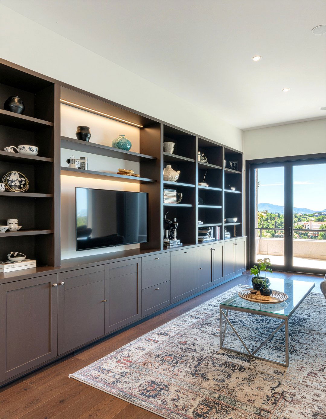 Built in shelving - 30 hotel living room ideas