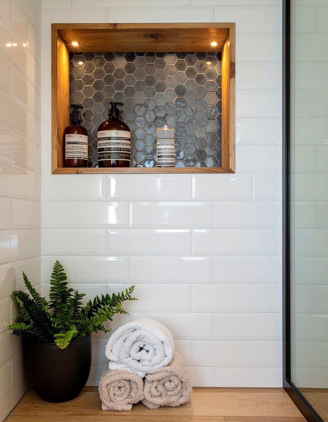 Built in shower niche - 30 new home bathroom ideas