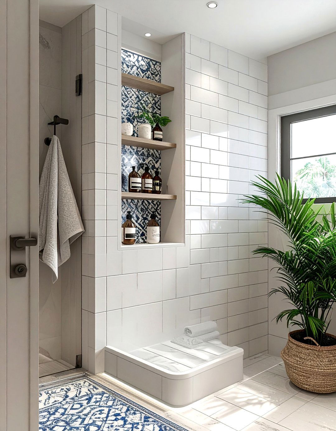 Built in shower niche - 30 senior friendly bathroom ideas