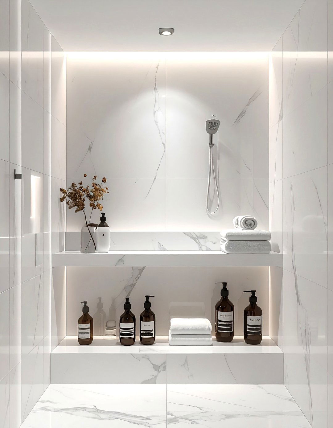 Built in shower niche - 30 spa-like master bathroom ideas