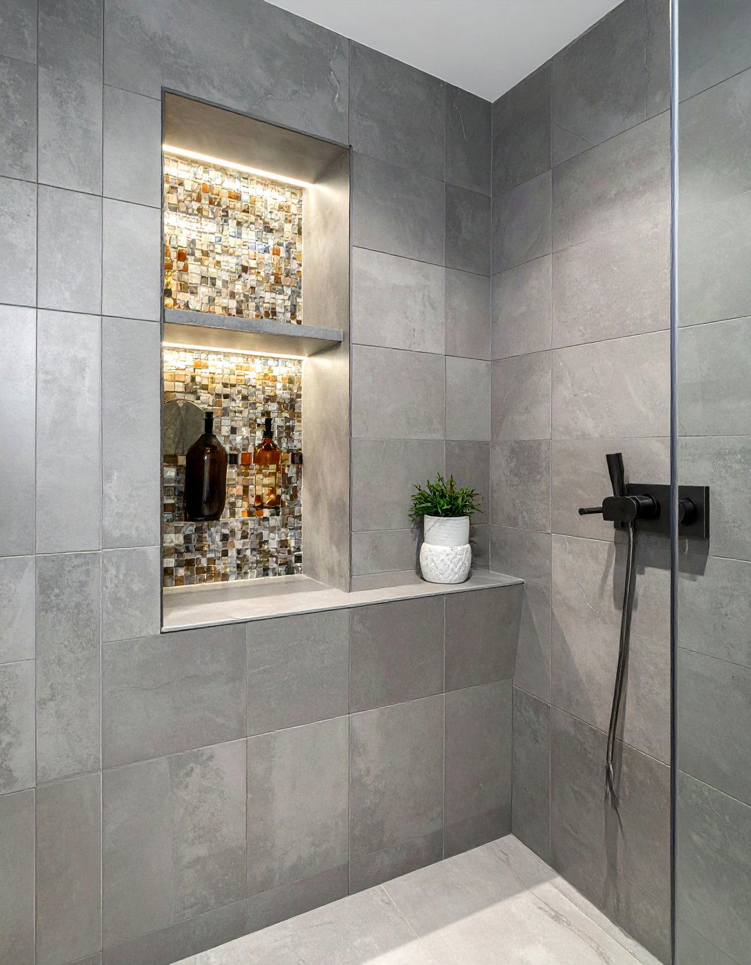 Built in shower niche - 30 elegant bathroom ideas