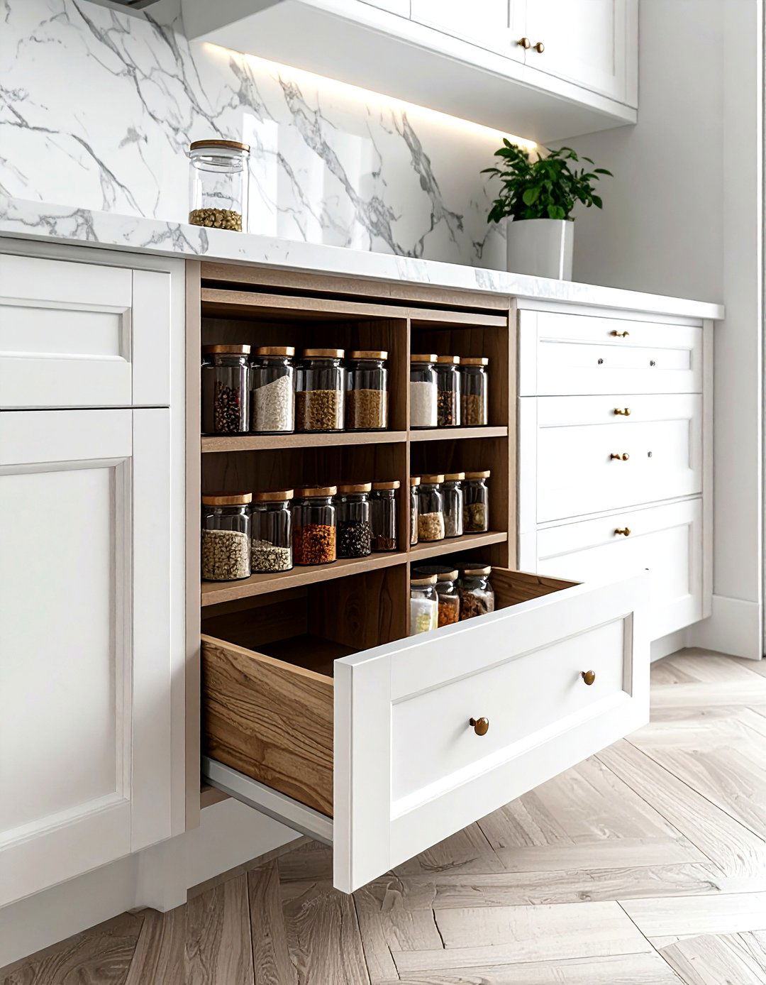 Built in spice rack pullout - 30 kitchen built-in storage ideas