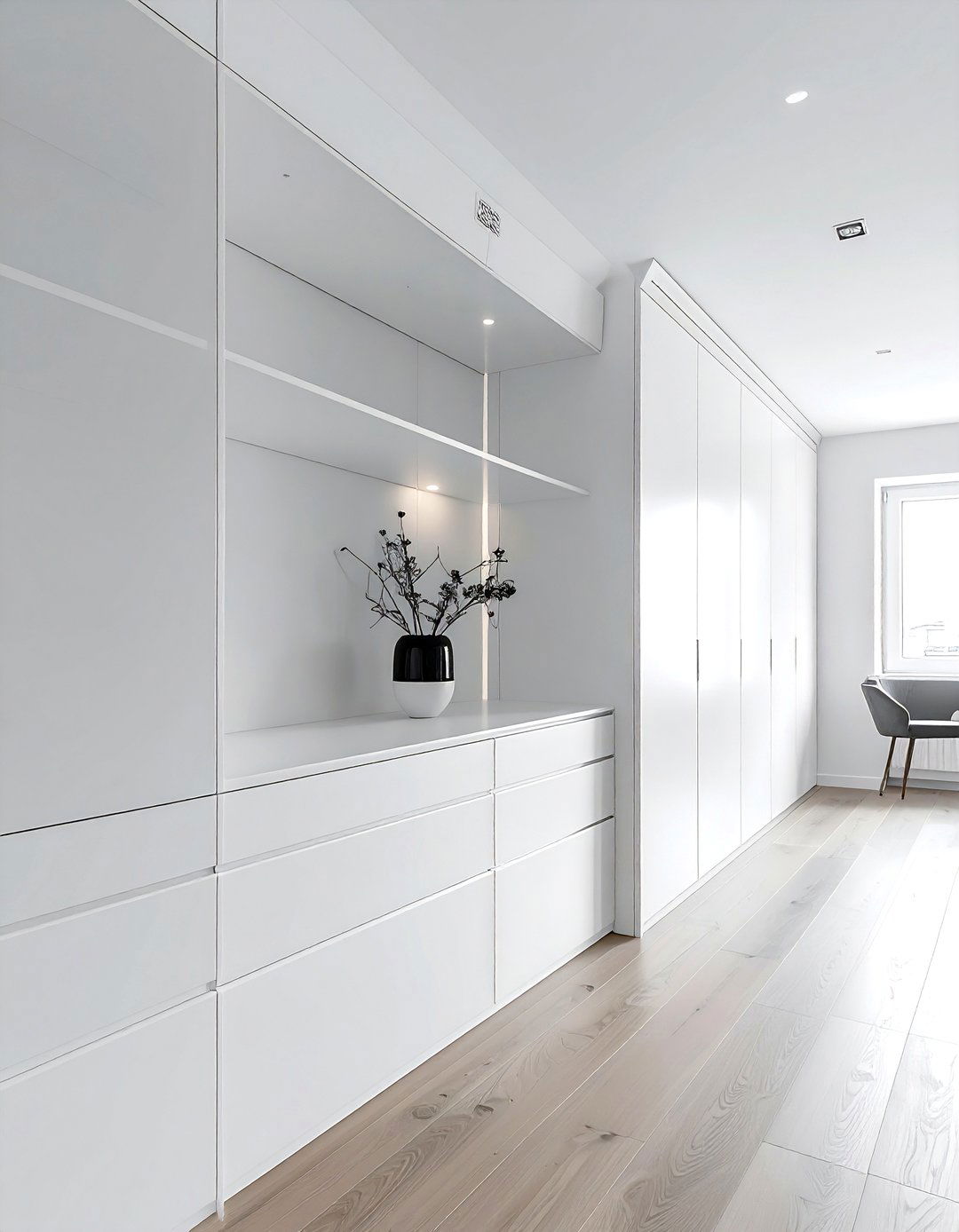 Built in storage - 30 Scandinavian minimalist decor ideas