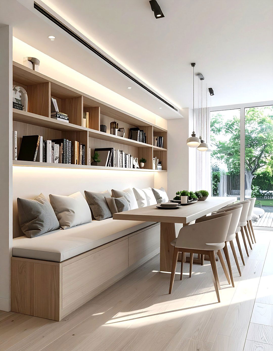 Built in wall bench - 30 built-in banquette kitchen ideas