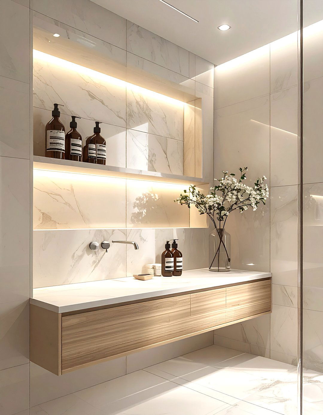 Built in wall niche - 30 parade of homes bathroom ideas