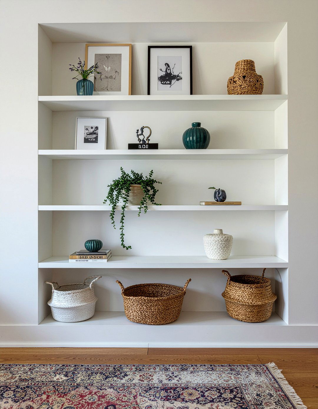Built in wall shelves - 30 living room storage ideas