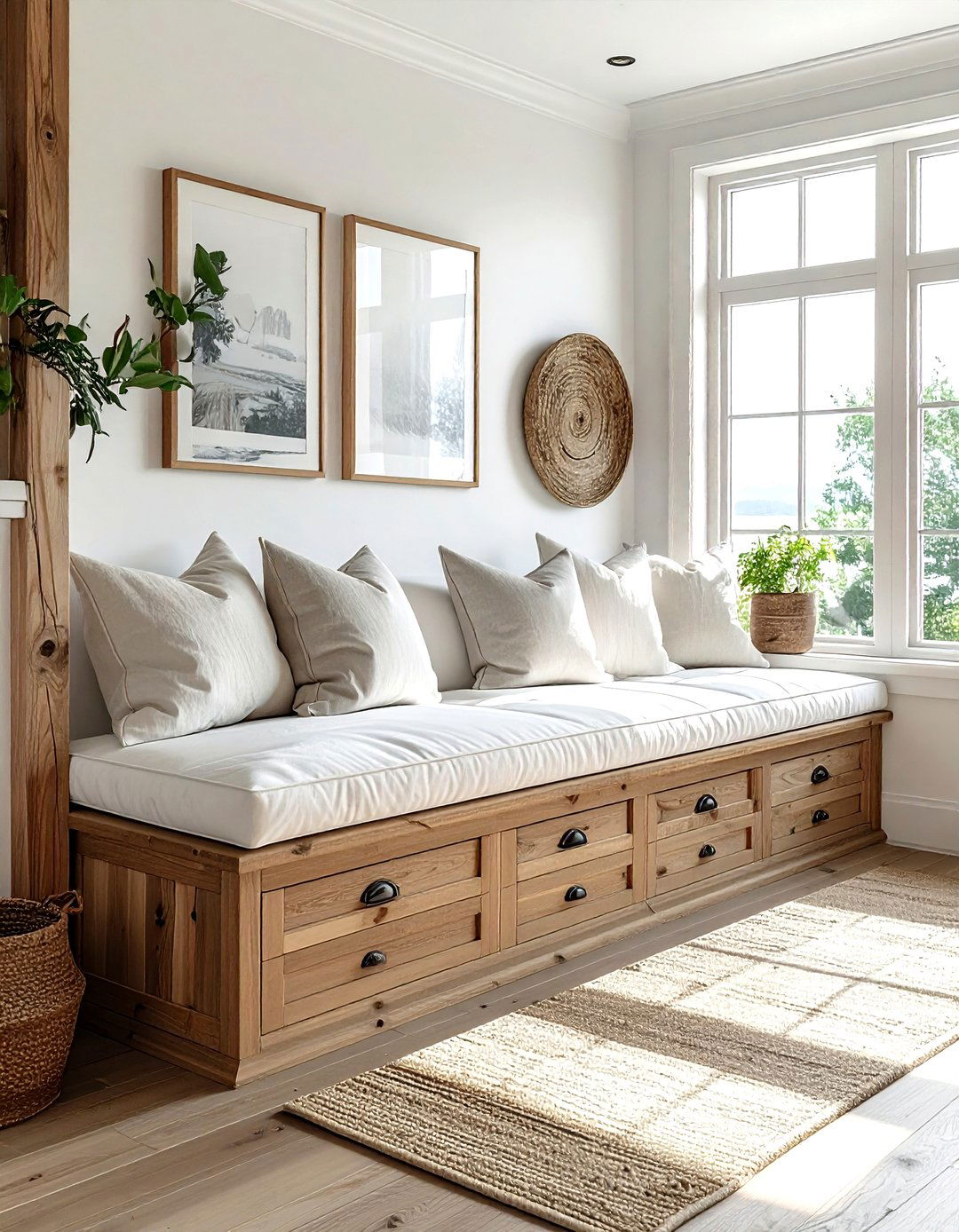 Built in window bench - 30 living room zoning ideas